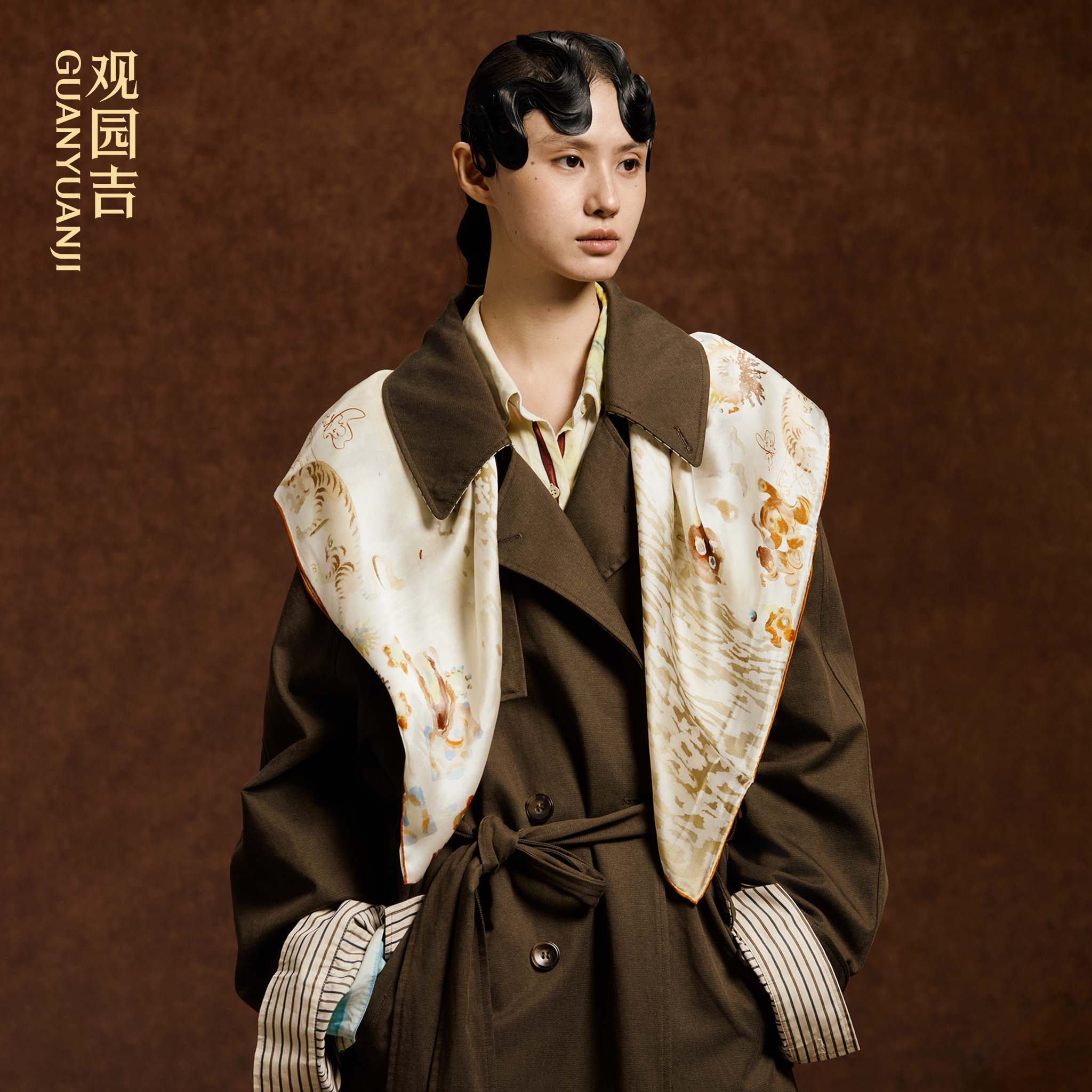 Nuwa Silk Scarf: Inspired by Chinese Mythology